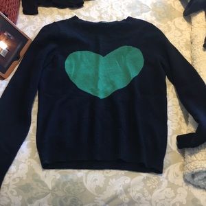 J. Crew heart sweater